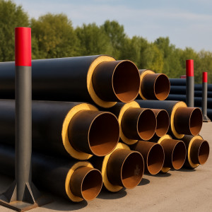 Труба ППУ полиэтиленовая оболочка 200х108х4 мм 10Г2С1 ГОСТ 30732-2006