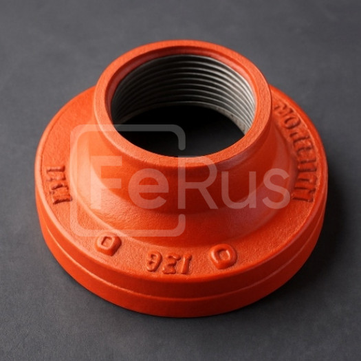 Переход концентрический под резьбу грувлок ковкий чугун ДУ 100x40 (ДН 108x48) 4x11/2